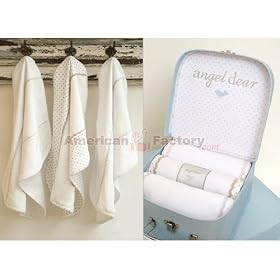 Angel Dear New Burp Cloth Trio Box Gift Set For Boy