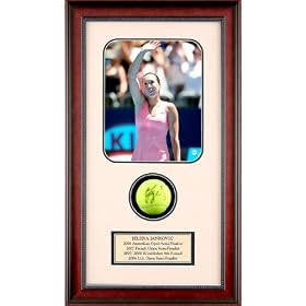 Jelena Jankovic Autographed Tennis Ball With Photo Shadowbox