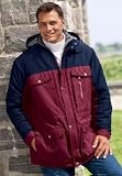 KingSize Big & Tall Color Block Hooded Parka Jacket Boulder Creek