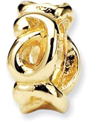 Reflection Beads - 14K YG Scroll Design Bali Bead