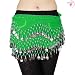 BellyRose Chiffon Dangling Silver Coins Belly Dance Hip Scarf, Vogue Style