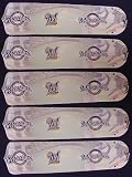 Ceiling Fan Designers 52SET-MLB-MIL MLB Milwaukee Brewers Baseball 52 In. Ceiling Fan Blades OnLY