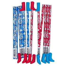 Cowboy Print Pencil with Boot Topper (1 dz)