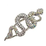 Acosta Jewellery - White Swarovski Crystal - Snake Hair Accessory Slide