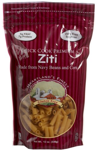 Heartland Brands Pasta Ziti Gluten, Dairy And Egg Free, 12-Ounce Units (Pack of 6)