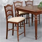Lifestyle California 21-843 Coloma 25 Counter Height Spindle Back Side Chair with Upholstered Seat