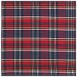 Durable Flat Weave 100% Cotton Colorful Blue and Red Plaid Tablecloth 60x60 Inches