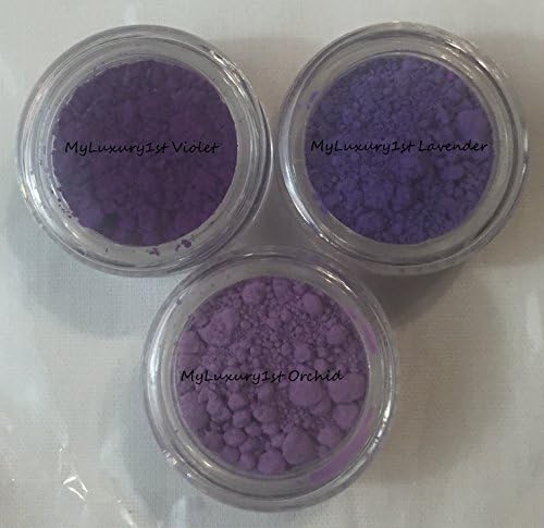 Lot of 3 Matte Purple Ultramarine Soap & Cosmetic Making 3g Jar Colorants in Orchid Violet Lavender 3 Grams Each