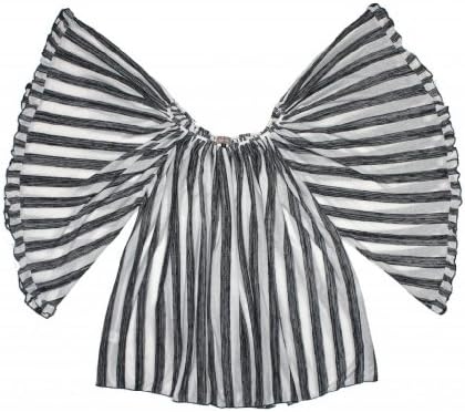 Knit Stripe Doily Dress by Lotta Stensson - white combo - medium