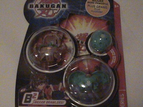 Childrens Toyshop  Toys : Bakugan Bakupearl B2 Series Starter Pack Green Ravenoid Tan Hammer Gorem Green Mystery Ball 3 Ability Cards and 3 Metal Gate Cards