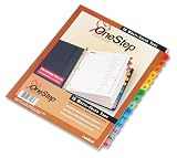 Cardinal 61518 Traditional Onestep Index System, 15-Tab, 1-15, Ltr, Asst, 15/St, Carton of 144 sets