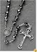 Pack Of 2 Cipolletti Black Hematite Men's Beaded Rosaries W/ 8MM Glass Beads 22