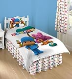 Childrens/Kids Pocoyo Duvet Cover Set Pocoyo Bedding with Pillow Case (Single Bed) (As Shown)