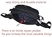 TOP-UP Strongest Men's Multi-Functional Waist Pack Waist Bag Fanny Bag for Hiking Camping,Travel and Other Outdoor Activities (Black)