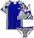 Speedo Big Girls' Poptical Stripes Rashguard Three Piece Swimsuit Set