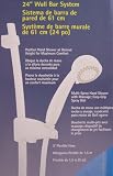 White 24 Wall Bar System Multi Spray Hand Shower with Massage 5 Foot Flexible Hose