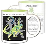 Asian Zodiac Coffee & Tea Mug Year of the Monkey: Birth Years 1920 1932 1944 1956 1968 1980 1992 2004 2016