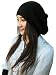 Handmade Alpaca Natural Fiber Fashion Rasta Hat - Pure Black (100% Knitted By Hand for Women and Men)