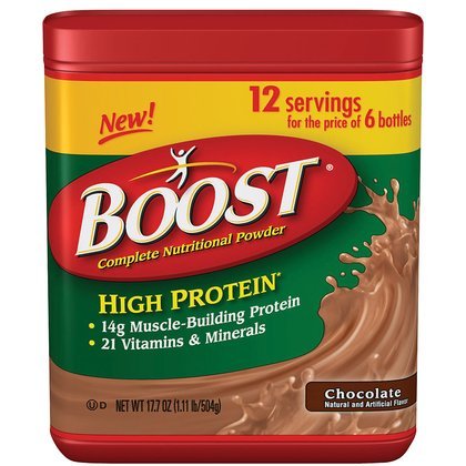 Boost High Protein Powder, Chocolate, 17.7 oz (Pack of 3)