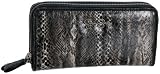 Jessica Simpson Rudy Double Zip-Around Wallet,Striped Python,one size