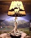 Antler Lamps with Deer Shade