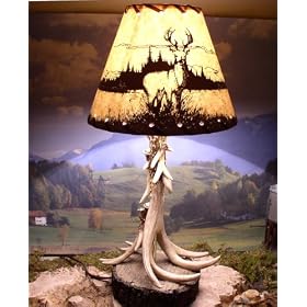 Antler Lamps with Deer Shade