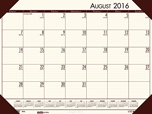 House of Doolittle 2016 - 2017 Academic Desk Pad Calendar, EcoTones, Cream, 18.5 x 13