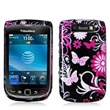 Electromaster(TM) Brand - Pink Butterfly Flowers Design Crystal Hard Skin C ....