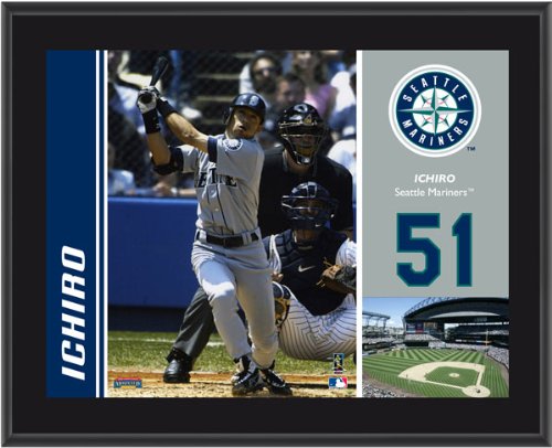 Ichiro Suzuki Plaque | Details: Seattle Mariners, Sublimated, 10x13, MLB Plaque