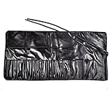 KLOUD City&reg; Black Color Professional Makeup Brush Roll-Up Pouch Holder Organizer/Bag/Case
