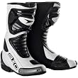 AXO Primato II Men's Street Motorcycle Boots w/ Free B&F Heart Sticker Bundle - White