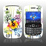 Blackberry Curve 8520 8530 Hard Case flower + LCD Cover