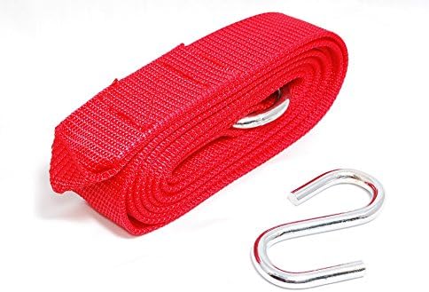 Orange Ideal Hammock Tree Straps with Metal Attachment (Red)