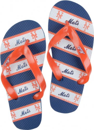 New York Mets Thematic Striped Flip Flop