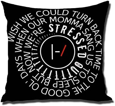 DNArtSaleStore 18X18 Fashion Throw Pillow Case Shell Decorative Cushion Cover Pillowcase twenty one pilots Stressed Out Custom E:384