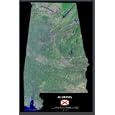 Alabama from Space Satellite Map