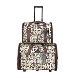 Twin Pet Carrier Dog Cat Bag Tote Purse w Wheels 8W