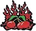 Flaming Cherries Logo Iron On Patch