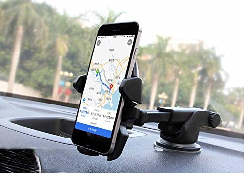 LonSun Car Mount Holder for iPhone 6s Plus 6s 5s 5c, Samsung Galaxy S6 Edge Plus S6 S5 S4, Note 5 4 3, Google Nexus 5 4, LG G4-Retail Pack (Black)