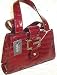 GUESS HANDBAGS, Saddle Croc Handbag (Ruby, Burgundy)