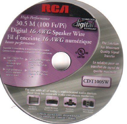 High Performance 30.5M (100 Ft/Pi) Digital 16 AWG Speaker Wire