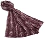MIR Women's Peacock Feathers Scarf,Aubergine,28x80