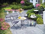 Ace Trading-Sunjoy Xiamen L-DW029PST-3 Living Accents Round Wine Cart with Genuine Slate Top