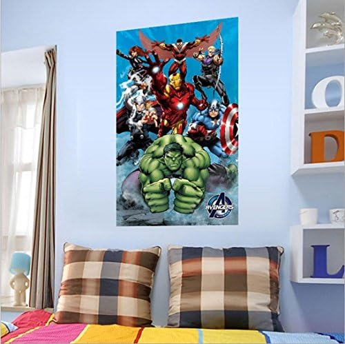 Removable 3D View The Avengers Captain America Art Mural Vinyl Waterproof Wall Stickers Kids Room Nursery Decor Decal Sticker,