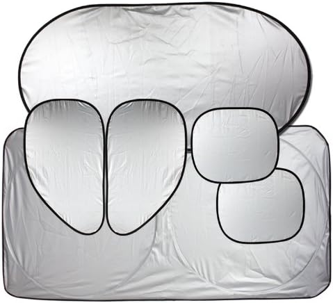 Big Dragonfly Good Quality Auto Vehicle Car Window Windshield Sunshade Set 6 PCS (Grey Silver) DK-1701