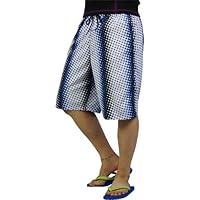 メンズサーフパンツ水着・オリジナルドット柄・GUYBOND3L4L5L大きいサイズ　ブルー 5L