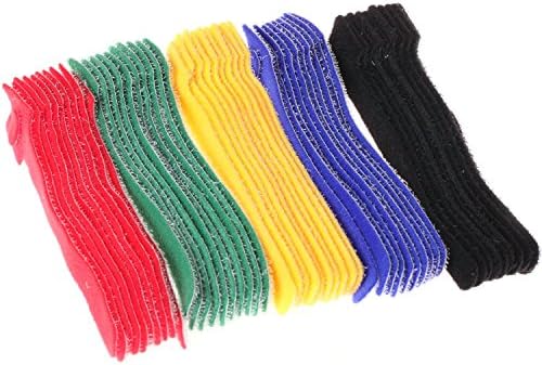 ZFE 12Mmx150Mm Cable Ties,Marker Straps Velcro,Retail Computer Pack Of 50Pcs