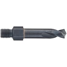 Precision Twist TS10 High Speed Steel Threaded Shank (Short Series) Drill Bit, Black Oxide Finish, Threaded Shank, Spiral Flute, 135 Degree Point Angle