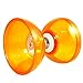 Cyclone Quartz Diabolo (Orange) - Triple Bearing Clutch Diablo - Juggle Dream Metal Hand Sticks & Firetoys Bag