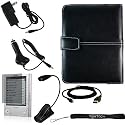 Ultimate Sony Reader eBook Touch Edition PRS-600 Bundle Pack: Black Leather Cover Case, eBook LED Light, USB 2in1 Data Cable, Car Charger, Wall Charger, and Screen Protector with 4-Inch TsirTech Hand Strap